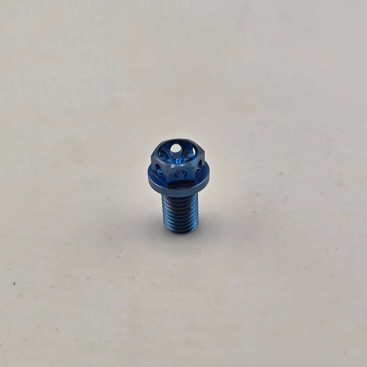DISCOUNT Blue Titanium Go Kart Rotor Bolt  5/16-24 Drilled
