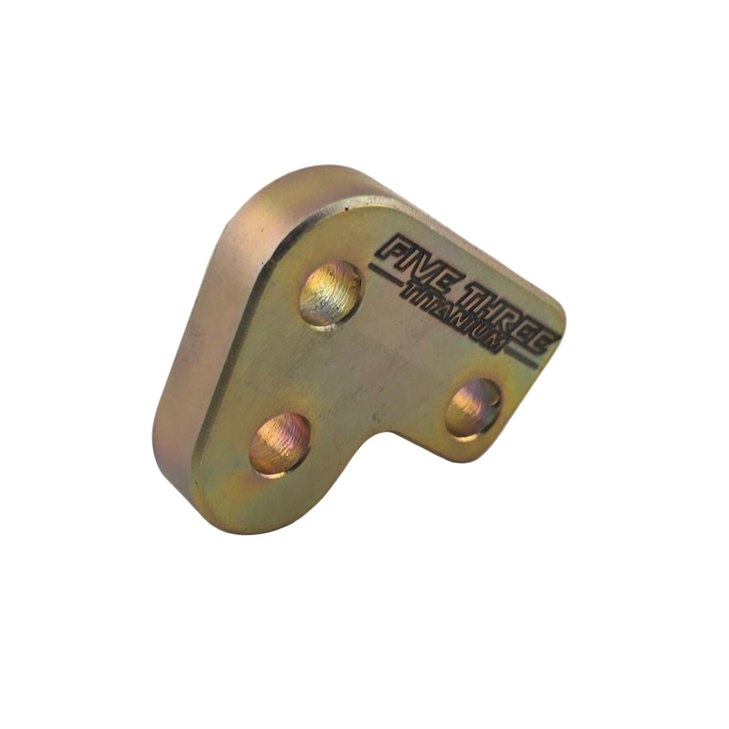 A yellow zinc coated clutch levers, made from steel, displayed on a white background.