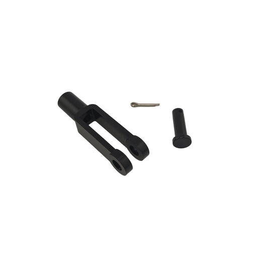 Aluminum kart pedal clevis and aluminum pin
